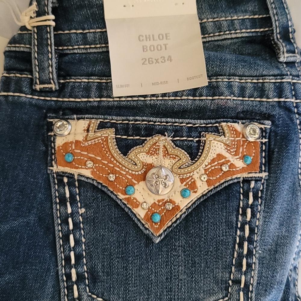 Nwt Miss Me Jeans made 4 Harley Davidson